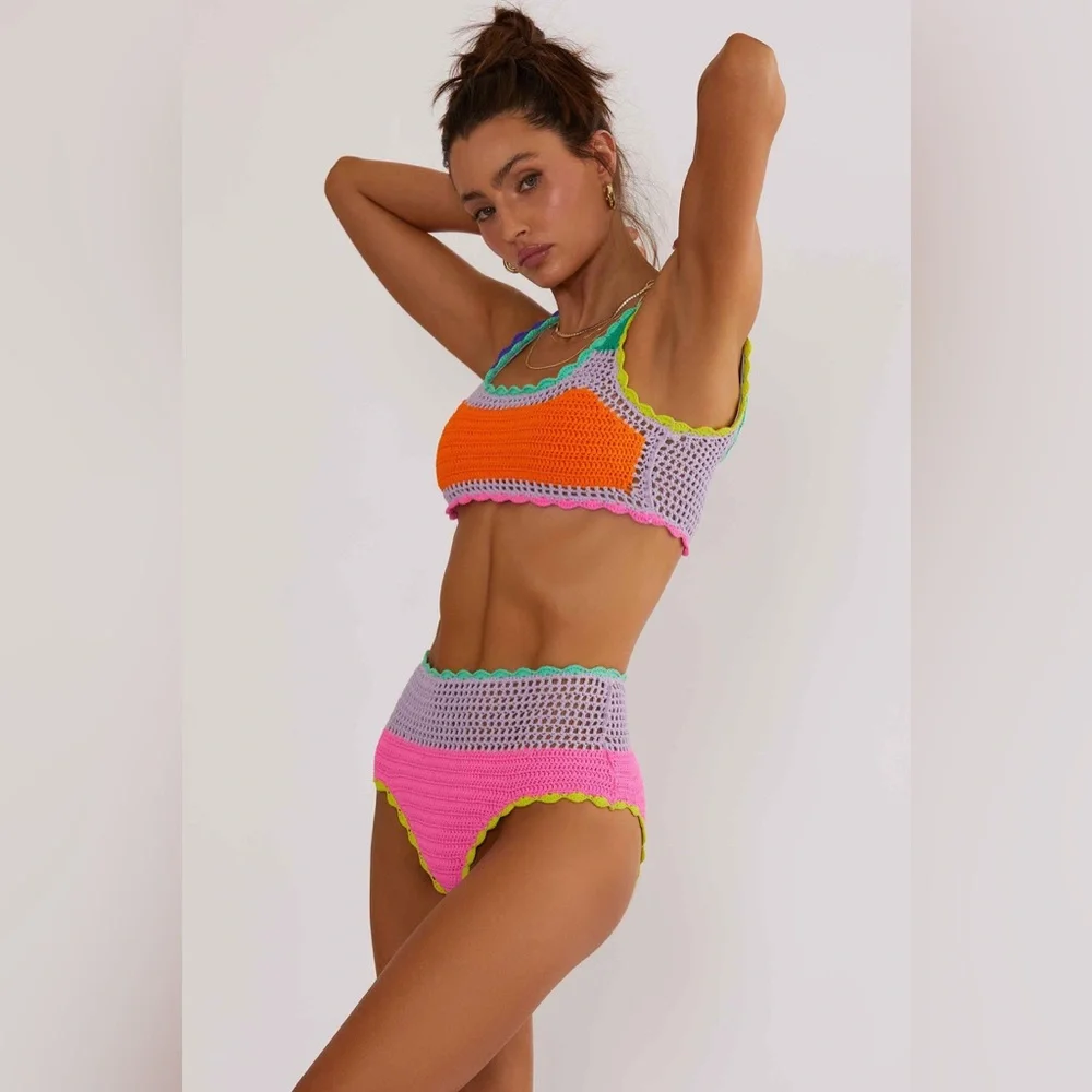 NWT Beach Riot Wyatt Bottom Technicolor Rays - Picture 2 of 9